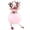 C, variant on Christmas Deer Keychain Cute Reindeer Pom Pom Keyring Faux Fur Fluffy Plush Ball Charm for Handbag Backpack Purse Accessory