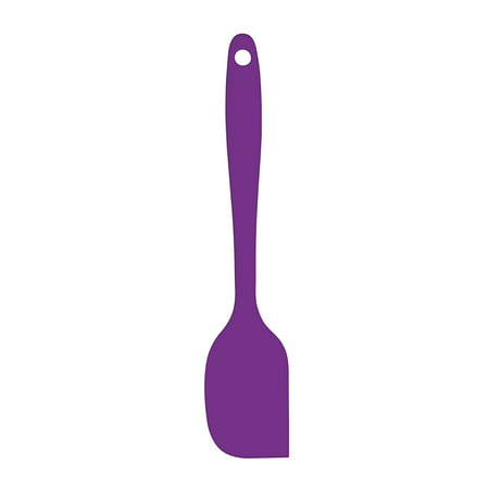 Farberware Colourworks Silicone Large Spatula With Pointed Edge For Non Stick Surfaces, Heat Resistant 11 Inch, Purple
