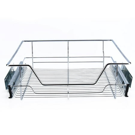 Walfront Kitchen Sliding Cabinet Organizer Pull Out Chrome Wire
