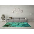 thumbnail image 3 of Ahgly Company Indoor Rectangle Abstract Turquoise Blue Modern Area Rugs, 8' x 10', 3 of 4