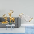 thumbnail image 2 of Estatua de escultura de ciervo,Estatuas de ciervos en pareja para decorar la entrada del hogar.,Bandeja para servir,Bandeja de cocina rectangular con asa,Bandeja de almacenamiento Plato para, 2 of 8
