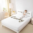 thumbnail image 3 of jejeloiu Jungle Cheetah Pattern Twin Sheet Sets,Lucky Letter Print Bedding For Men Women 3-Piece, 3 of 7