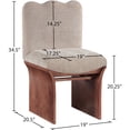 thumbnail image 6 of Meridian Furniture Shaw Beige Chenille Fabric Upholstered Dining Chair, 6 of 10