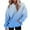 Blue, variant on Women Fall and Winter Gradient Print Hooded Sweatshirt Long Top Long Sleeved Pocket Blue