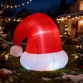 thumbnail image 4 of Sombrero De Navidad Inflable De 6.6 Pies Con Luces LED, Decoración Inflable Al Aire Libre, Decoración IP44 Para Jardín De Césped, Fácil Configuración De 2, 4 of 7