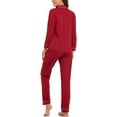 thumbnail image 3 of ketyyh-chn99 Womens Pajamas Maternity Sleepwear Set Women's Pure Color Top Pant Sleepwear Suit Cotton Long Sleeve Button Pajamas Set Slim Homewear, 3 of 5