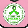 thumbnail image 4 of Inktastic Fighting Together- Mental Health Awareness Boys or Girls Baby Bib, 4 of 4