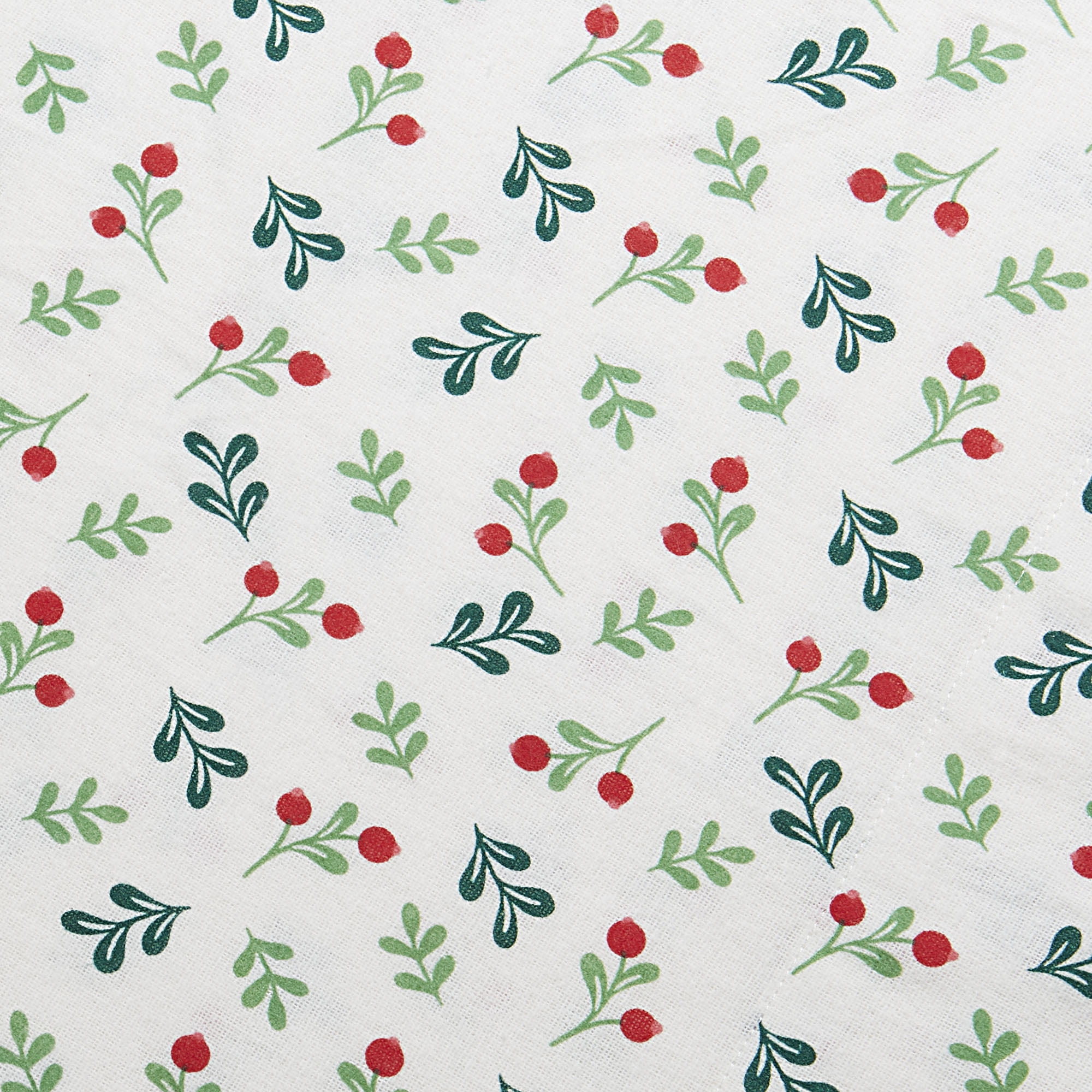 Holiday Time 4-Piece Mistletoe Flannel Sheet Set, Queen