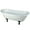 White / Oil Rubbed Bronze Feet, variant on Aqua Eden VCTND6728NH5 67-Inch Cast Iron Oval Double Slipper Clawfoot Tub (No Faucet Drillings) in White/Oil Rubbed Bronze