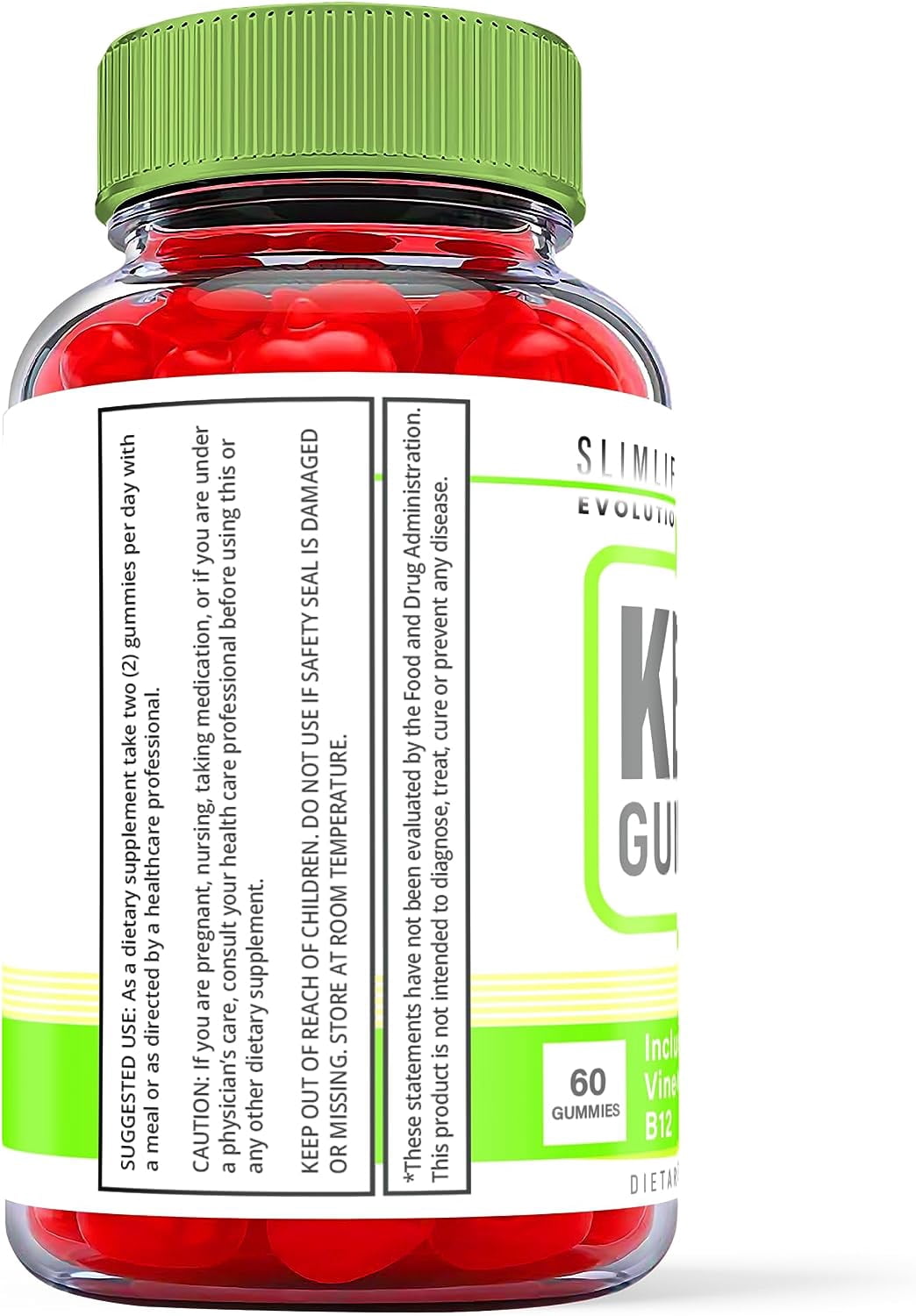 (5 Pack) Slimlife Evolution Keto ACV Gummies - Apple Cider Vinegar Supplement for Weight Loss - Energy & Focus Boosting Dietary Supplements for Weight Management & Metabolism - Fat Burn - 300 Gummies