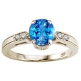 thumbnail image 2 of Tommaso Design� Round 7mm Genuine Blue Topaz Engagement Ring, 2 of 9