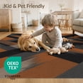 thumbnail image 4 of ODIKA 8'x10' Washable Area Rug Non-Shedding, Easy Care, Modern Brushstroke Art With Interlocking Geometric Accents Abstract Flowing for King Size Bedroom Under Bed, Master Suite, 4 of 7
