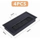 thumbnail image 2 of 4 pasacables de aluminio de 160x80 mm, tapas rectangulares para orificios de cables de escritorio, color negro, para salida de cables de ordenador., 2 of 7