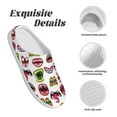 thumbnail image 5 of Goofa Halloween Mouth Print Womens Mens Cotton Lightweight House Slippers , Washable Home Slippers,Indoor Comfy Bedroom Cozy Slippers-46/47, 5 of 7