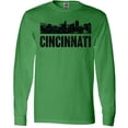 thumbnail image 3 of Inktastic Cincinnati Skyline Grunge Long Sleeve T-Shirt, 3 of 5
