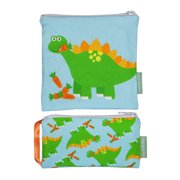 Sage Spoonfuls Snackie & Munchie Set, Reusable Sandwich and Snack Bag, Dinosaur