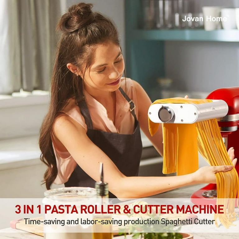 Pasta Maker Attachment for KitchenAid Stand Mixers 3 in 1 Set Includes Pasta  Roller Spaghetti Cutter & Fettuccine Cutter, Pasta Attachment for KitchenAid  