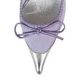 thumbnail image 3 of FSJ Women Graceful Bowknot Pumps Cap Toe Slip On Sexy Color Matching Stiletto High Heels Fashion Dressy Shoes Size 8 Purple, 3 of 4