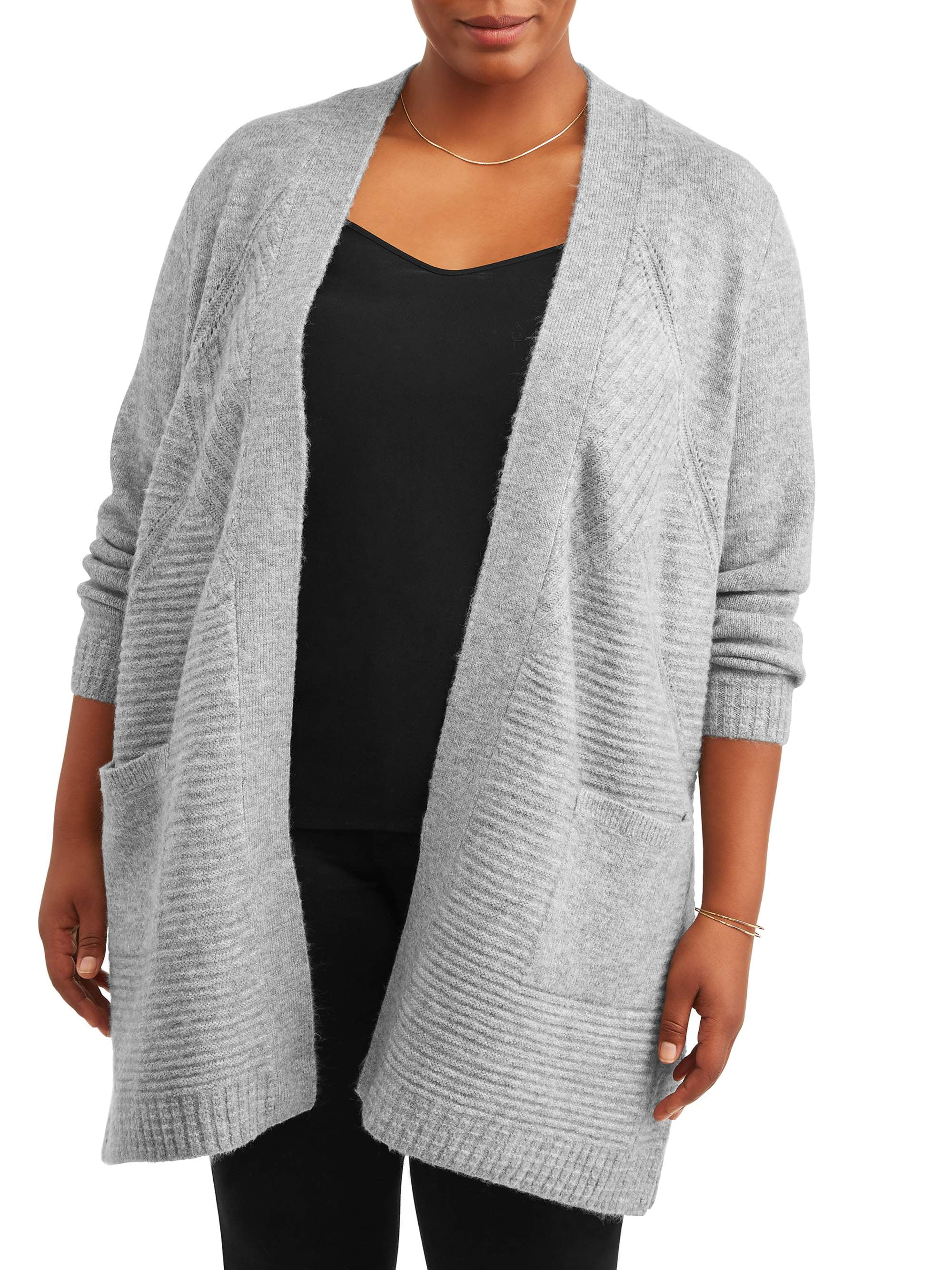 pointelle duster cardigan