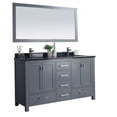 thumbnail image 3 of 60 - Inch Single Sink Bathroom Vanity With Black Wood Countertop - Laviva, 3 of 3