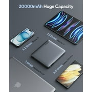 AMEGAT 100W Laptop Power Bank, 20000mAh Portable Charger USB C 4-Port Super Fast Charging Battery Pack with LED Digital Display for Laptop, iPhone 16, MacBook, Samsung, AirPods, Steam Deck and More