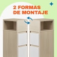 thumbnail image 4 of SONGMICS HOME Juego de 2, Mesita de Noche Estrecha, Mesa Auxiliar con 2Cajones y Compartimento Abierto, Beige Natural y Blanco Nube, 4 of 6