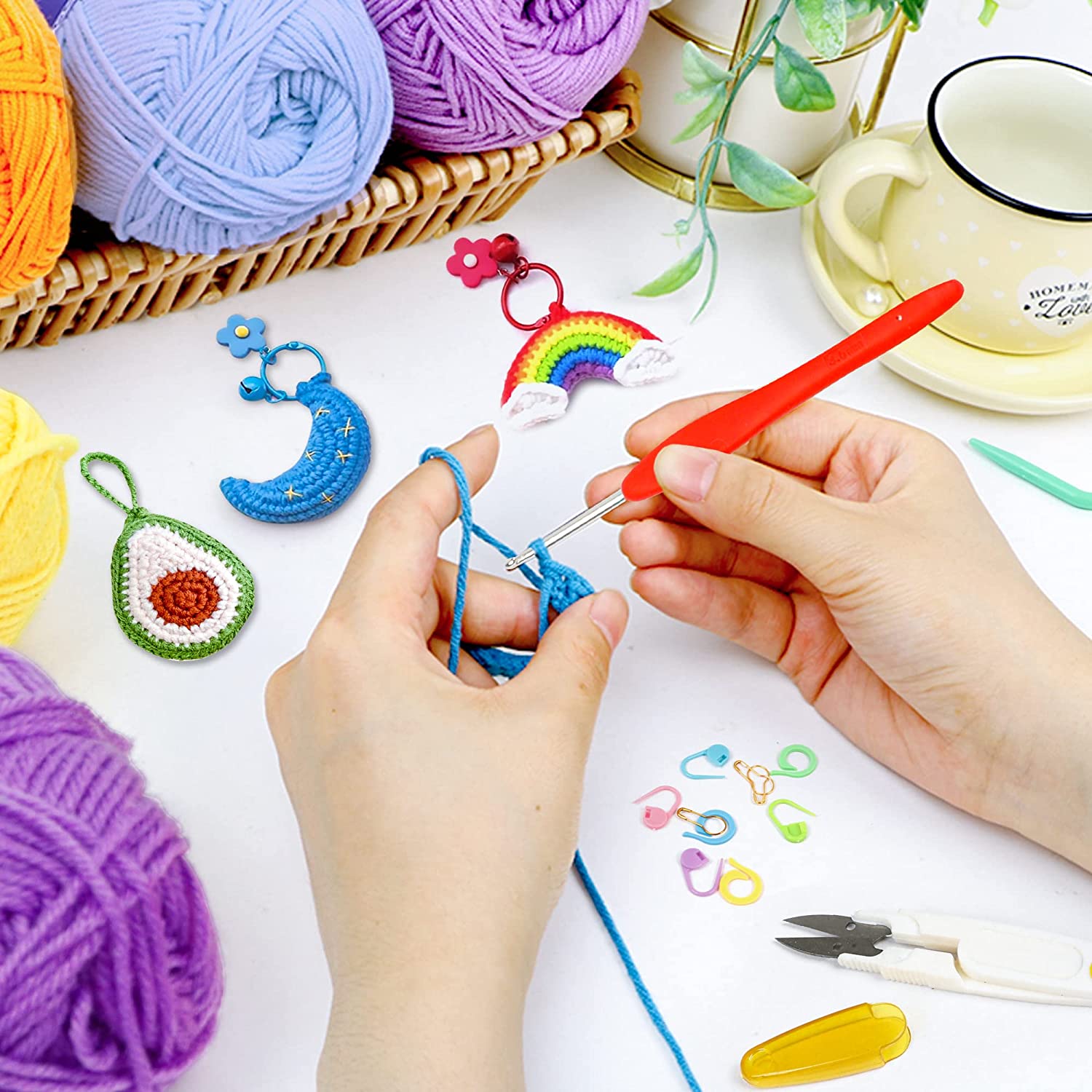 Inscraft 113-Piece Crochet & Yarn Beginners Kit photo 8
