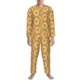 thumbnail image 3 of Disketp Cartoon Squirrel Mens Pajama Set, Soft Warm Long Sleeve Sleepwear, Cozy Button-Down Pjs for Men-X-Large, 3 of 7