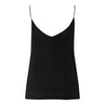 thumbnail image 6 of EHQJNJ Womens Tank Tops with Built in Bra Womens Spaghetti Strap V Neck Satin Camisole Sleeveless Soft Tank Top Womens Crop Tops Trendy Womens Tank Tops Loose Fit Petite, 6 of 7