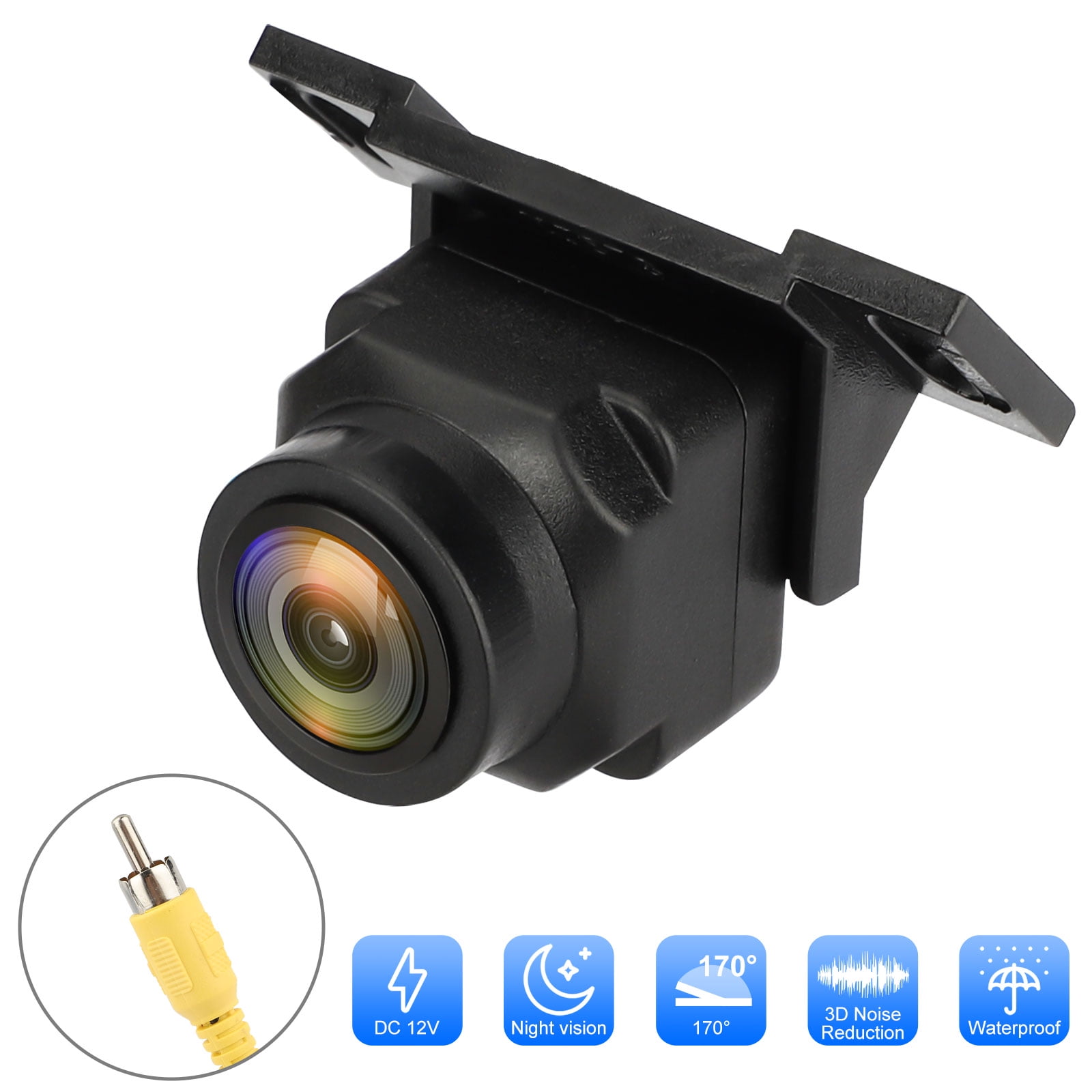 Car Rear View Backup Camera, EEEkit Car Front/Rear View Camera with CVBS and AHD Display, Clear Night Vision, 170° Wide View Angle, License Plate Reverse Cam for Vehicles, SUVs, RVs, Pickups