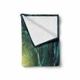 thumbnail image 2 of Dark Forest Soft Flannel Fleece Throw Blanket, Haunted Forest with a Pale Green Yellowish Beam in the Center, Cozy Plush for Indoor and Outdoor Use, 60" x 80", Seafoam and Charcoal Grey, by Ambesonne, 2 of 6