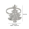 thumbnail image 3 of Wovilon Christmas Tree Napkin Rings Alloy Tray Napkin Rings Metal Crafts Festive Items Fine Workmanship, 3 of 6