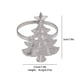 thumbnail image 3 of Servilletas de árbol de Navidad - vajilla de metal de aleación, plata verde dorada, decoración festiva para comedor, 1,96x1,77x1,18 pulgadas, 3 of 6