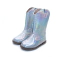 thumbnail image 2 of Kacey Metallic Girls cowboy boots Pink 3 Youth (big kid), 2 of 17