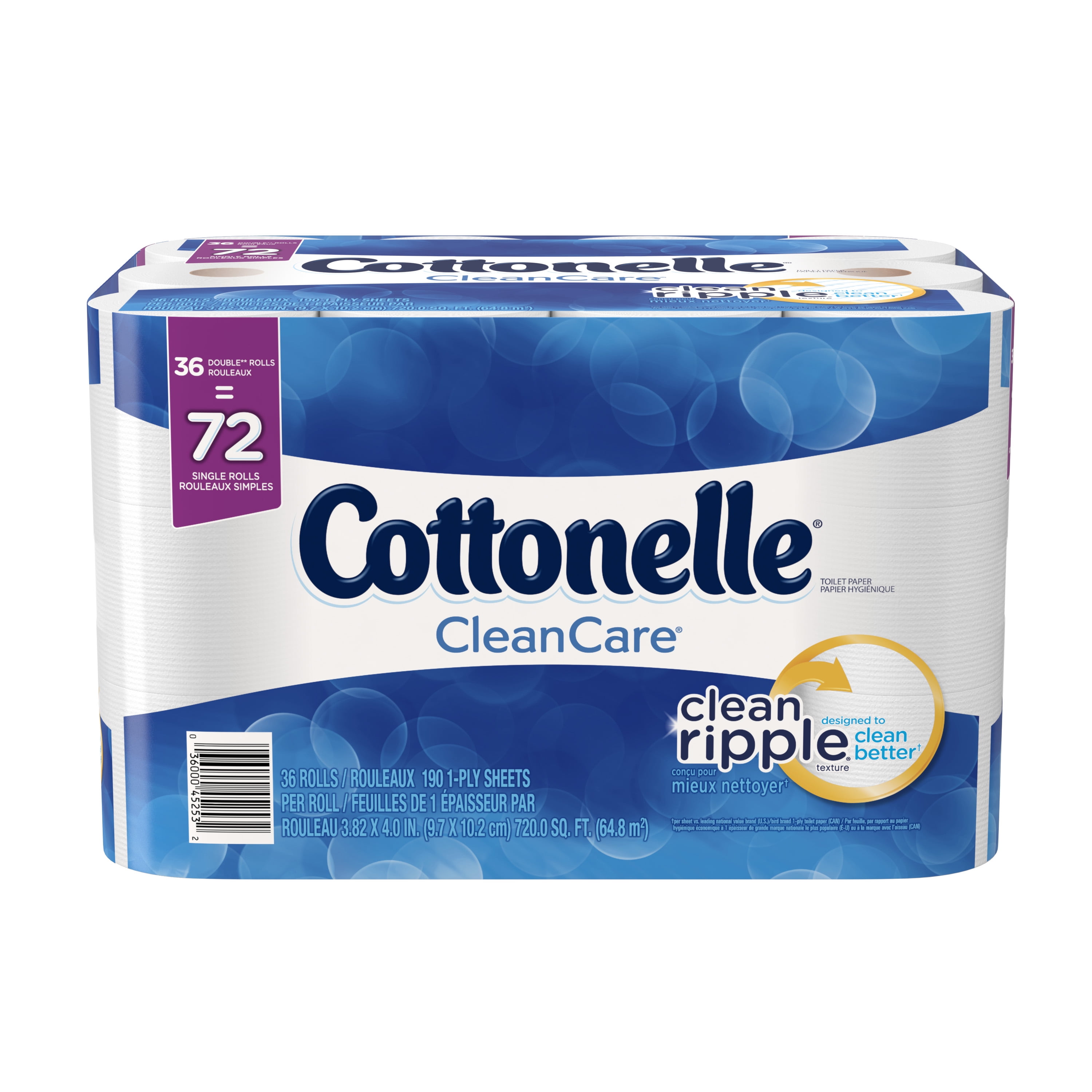 Cottonelle Clean Care Double Roll Toilet Paper, 190 sHeets, 36 rolls by Kimberly-Clark Global Sales, LLC / Kimberly-Clark Corp.