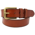 thumbnail image 2 of 37-38  Mens Women Genuine Leather Dress Casual Belt 1.5" Wide Brown 12CA007BR, 2 of 5