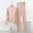 Beige, variant on Dianli PJs Loungewear Stand Up Collar Long Sleeve Pajama Set High Neck Long Pants Solid Color Soft Breathable Cozy Homewear Casual Spring Autumn Nightwear Sleepwear