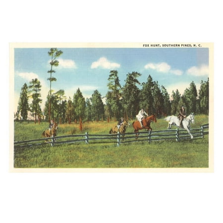 Fox Hunt Scene - Fox Hunt, Southern Pines, North Carolina Print Wall Art