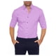 thumbnail image 1 of Blusa y camisa de manga larga con cuello vuelto para hombre, blusa informal de moda con cuello vuelto, manga larga, cremallera, botones de lino, blusa de algodón para hombre, 1 of 6