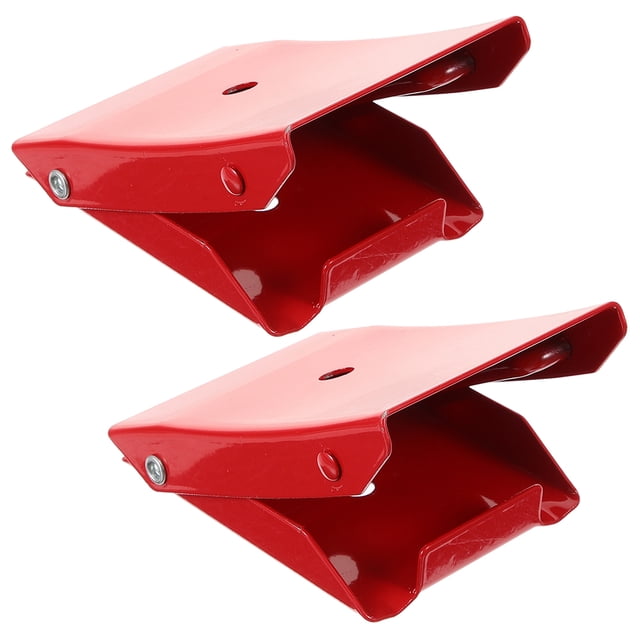 SOPOTUTU 2 Pcs Cales de Pneus Rouges pour Voitures Butées de Roue Portatives pour un Positionnement Précis des Pneus