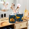 thumbnail image 6 of Yellow Truck Roadblock Cute Translucent Plastic Cans Storage Canisters with Lid Set of 2, 6 of 7