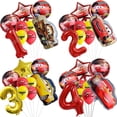 thumbnail image 2 of Ramo de globos con números de 32" de Disney Cars Lightning McQueen, suministros para baby shower, decoraciones para fiestas de cumpleaños, juguetes para niños, regalos, 2 of 5
