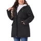 thumbnail image 4 of Abrigos de mujer de talla grande GRACE & GRANDEUR con forro de piel sintética, abrigos largos, anorak casual, abrigo con capucha 1X negro, 4 of 6