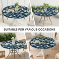 thumbnail image 7 of Pioneer Flower Floral Print Pattern Round Fitted Tablecloth with Elastic Edge,Dining Table Cover Waterproof,Outdoor Round Tablecloth for Camping,Dining,Indoor and Outdoor, 7 of 7