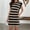 Black, variant on ITSAME Womens Mini Dresses, Crewneck Short Sleeve Striped Print Summer Casual Fashion Dresses Hot Pink Size 2XL