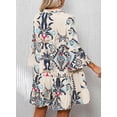 thumbnail image 3 of Vestido Opemiby 2025 de verano blanco estampado boho mini, 3 of 5