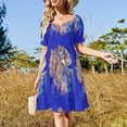 thumbnail image 4 of Vestido de manga corta Butterfly Woods, vestido holgado de verano, vestido de fiesta de noche, 4 of 7
