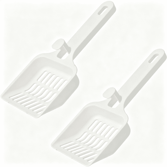 ACDANC 2 Pack Cat Litter Scoop Non-Stick Cat Sifting Litter Scoop Shovel with Hook Kitty Kitten Pooper Lifter Sifter Scooper for Cat Litter Box Clumping Litter Crystal Cat Litter Pellets