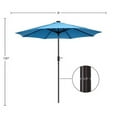 thumbnail image 3 of Villacera 9FT Outdoor Patio Umbrella with Solar Lights and Tilt, Blue, 3 of 21