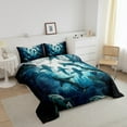thumbnail image 3 of Erosebridal Sharks Comforter Set Queen Size Ocean Animal Bedding Set Sea Creatures Theme Comforter Marine life Sealife Underwater World Quilt Set, 3 of 6